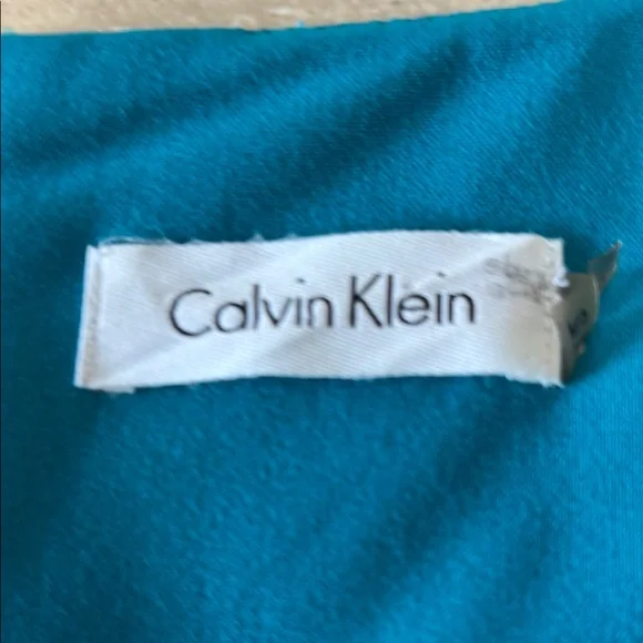 NWOT Calvin Klein Elegant Blue Sleeveless Dress - Picture 5 of 16